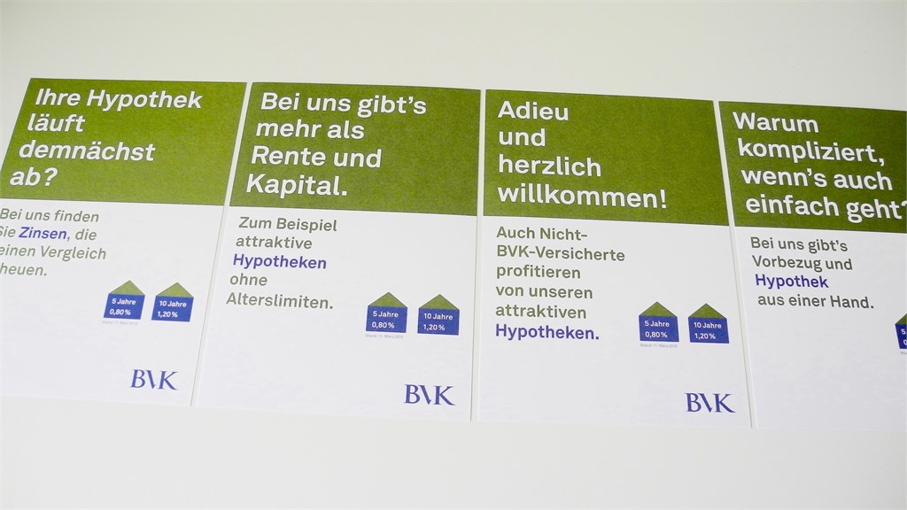 BVK, Teaserkampagne Hypotheken  |  www.ofner.ch